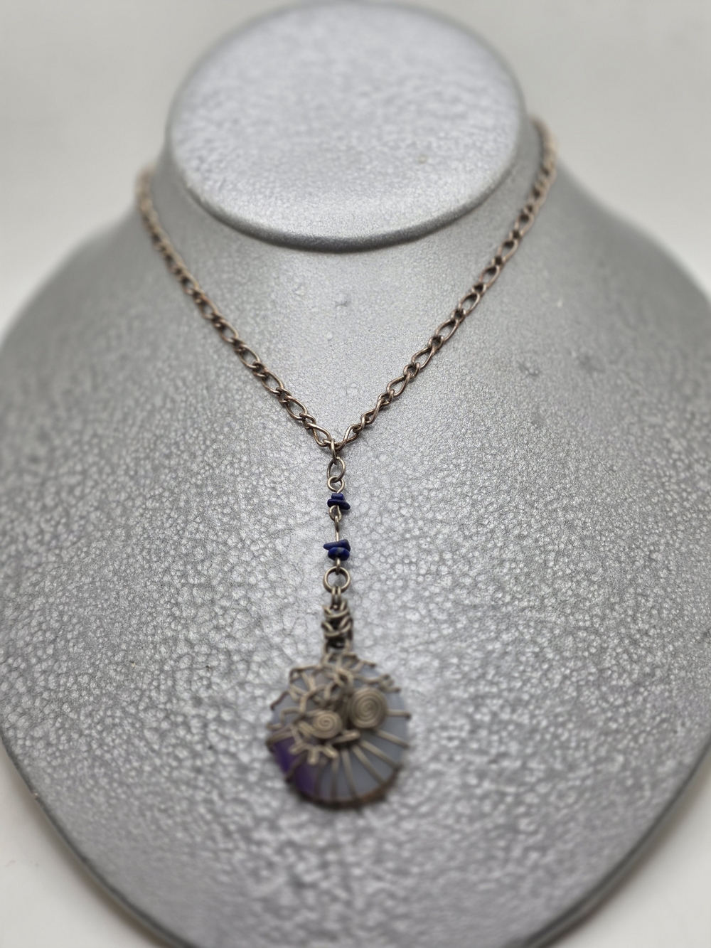Wire Wrapped Pendant Necklace
